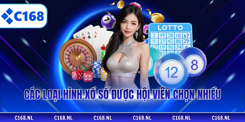 Các loại hình xổ số được hội viên chọn nhiều
